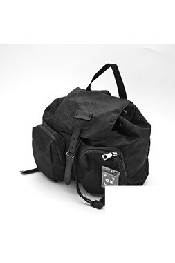 Gucci GG Guccissima Light Backpack Diaper Bag Black